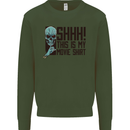 SHHH This Is My Movie T-Shirt Skull Horror Kids Sweatshirt Jumper Forest Green
