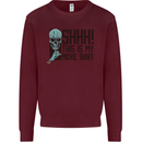 SHHH This Is My Movie T-Shirt Skull Horror Kids Sweatshirt Jumper Maroon
