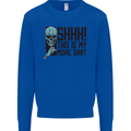 SHHH This Is My Movie T-Shirt Skull Horror Kids Sweatshirt Jumper Royal Blue