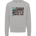 SHHH This Is My Movie T-Shirt Skull Horror Kids Sweatshirt Jumper Sports Grey