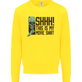 SHHH This Is My Movie T-Shirt Skull Horror Kids Sweatshirt Jumper Yellow