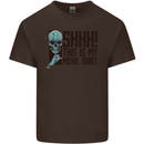SHHH This Is My Movie T-Shirt Skull Horror Kids T-Shirt Childrens Chocolate