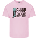 SHHH This Is My Movie T-Shirt Skull Horror Kids T-Shirt Childrens Light Pink