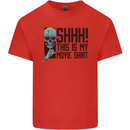 SHHH This Is My Movie T-Shirt Skull Horror Kids T-Shirt Childrens Red