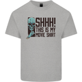 SHHH This Is My Movie T-Shirt Skull Horror Kids T-Shirt Childrens Sports Grey