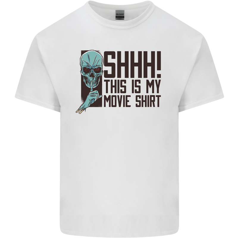SHHH This Is My Movie T-Shirt Skull Horror Kids T-Shirt Childrens White