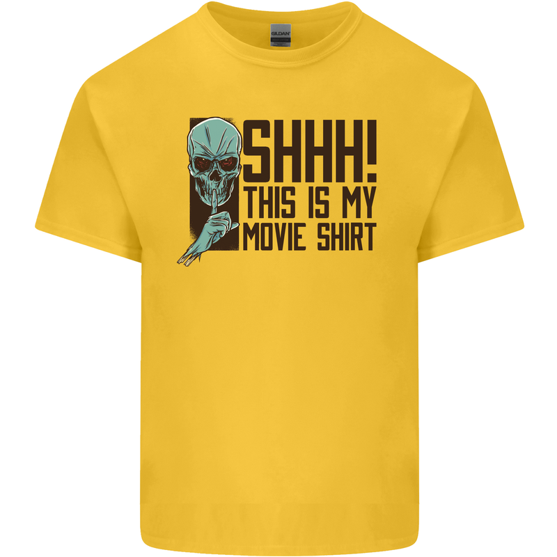 SHHH This Is My Movie T-Shirt Skull Horror Kids T-Shirt Childrens Yellow