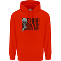 SHHH This Is My Movie T-Shirt Skull Horror Mens 80% Cotton Hoodie Bright Red