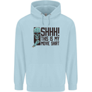 SHHH This Is My Movie T-Shirt Skull Horror Mens 80% Cotton Hoodie Light Blue