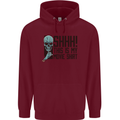 SHHH This Is My Movie T-Shirt Skull Horror Mens 80% Cotton Hoodie Maroon
