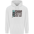 SHHH This Is My Movie T-Shirt Skull Horror Mens 80% Cotton Hoodie White