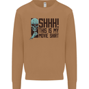SHHH This Is My Movie T-Shirt Skull Horror Mens Sweatshirt Jumper Caramel Latte
