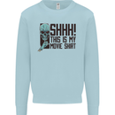 SHHH This Is My Movie T-Shirt Skull Horror Mens Sweatshirt Jumper Light Blue