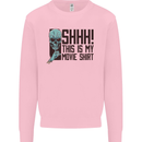 SHHH This Is My Movie T-Shirt Skull Horror Mens Sweatshirt Jumper Light Pink