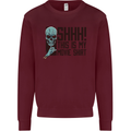 SHHH This Is My Movie T-Shirt Skull Horror Mens Sweatshirt Jumper Maroon