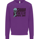 SHHH This Is My Movie T-Shirt Skull Horror Mens Sweatshirt Jumper Purple