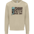 SHHH This Is My Movie T-Shirt Skull Horror Mens Sweatshirt Jumper Sand