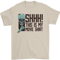 SHHH This Is My Movie T-Shirt Skull Horror Mens T-Shirt Cotton Gildan Sand