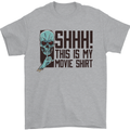 SHHH This Is My Movie T-Shirt Skull Horror Mens T-Shirt Cotton Gildan Sports Grey