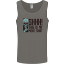 SHHH This Is My Movie T-Shirt Skull Horror Mens Vest Tank Top Charcoal
