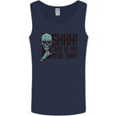 SHHH This Is My Movie T-Shirt Skull Horror Mens Vest Tank Top Navy Blue