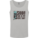 SHHH This Is My Movie T-Shirt Skull Horror Mens Vest Tank Top Sports Grey