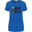 SHHH This Is My Movie T-Shirt Skull Horror Womens Wider Cut T-Shirt Royal Blue