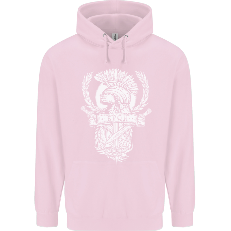 SPQR Helmet Gym Bodybuilding Training Top Childrens Kids Hoodie Light Pink