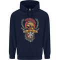SPQR Helmet Gym Bodybuilding Training Top Childrens Kids Hoodie Navy Blue