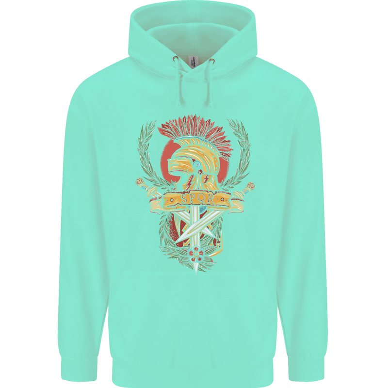 SPQR Helmet Gym Bodybuilding Training Top Childrens Kids Hoodie Peppermint