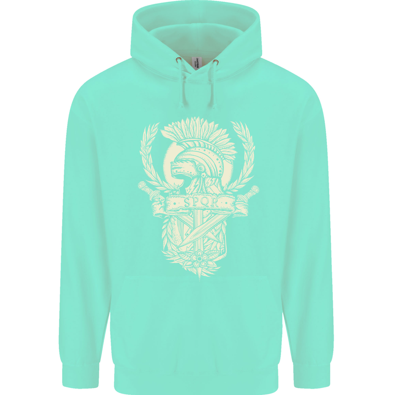 SPQR Helmet Gym Bodybuilding Training Top Childrens Kids Hoodie Peppermint