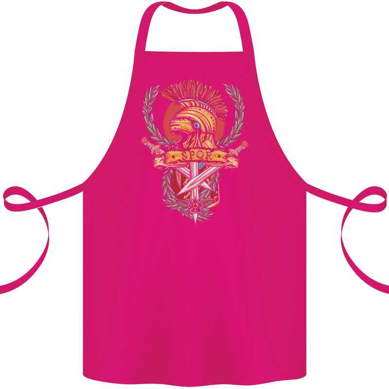 SPQR Helmet Gym Bodybuilding Training Top Cotton Apron 100% Organic Pink