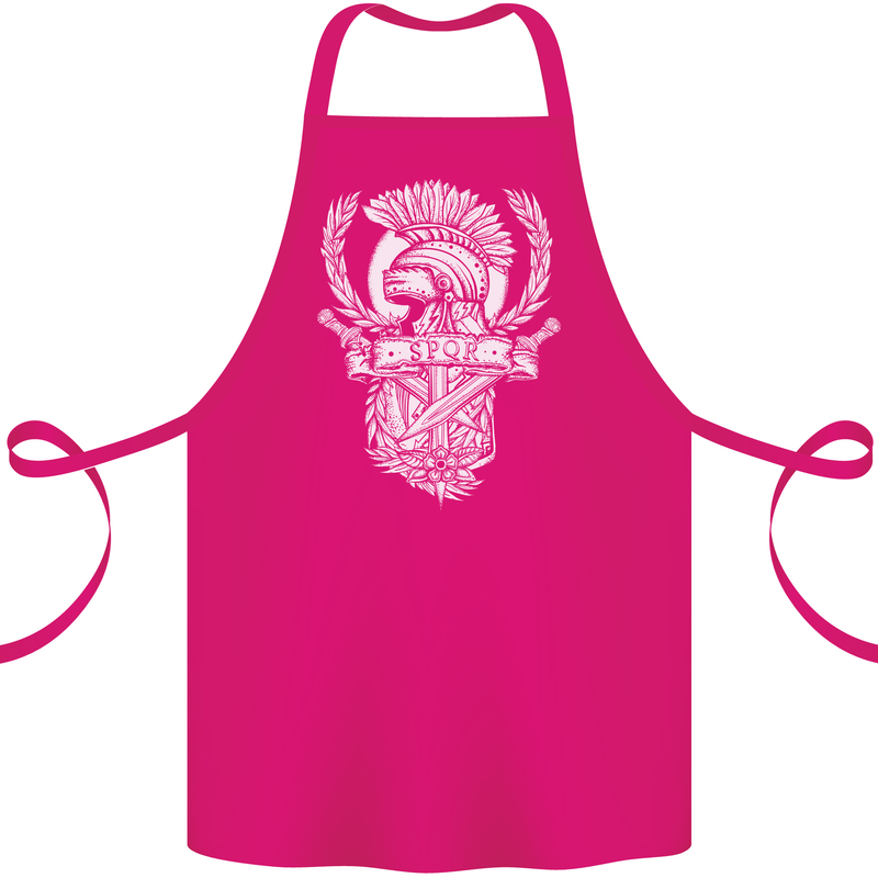 SPQR Helmet Gym Bodybuilding Training Top Cotton Apron 100% Organic Pink