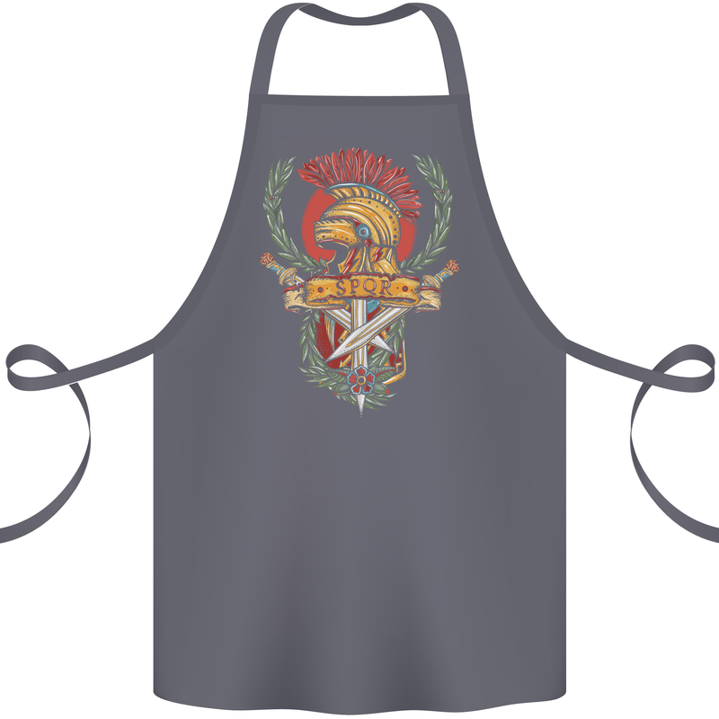 SPQR Helmet Gym Bodybuilding Training Top Cotton Apron 100% Organic Steel