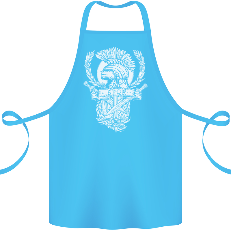 SPQR Helmet Gym Bodybuilding Training Top Cotton Apron 100% Organic Turquoise