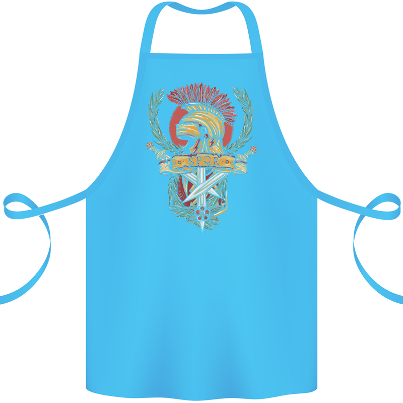 SPQR Helmet Gym Bodybuilding Training Top Cotton Apron 100% Organic Turquoise