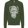 SPQR Helmet Gym Bodybuilding Training Top Kids Sweatshirt Jumper Forest Green