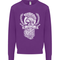 SPQR Helmet Gym Bodybuilding Training Top Kids Sweatshirt Jumper Purple