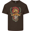 SPQR Helmet Gym Bodybuilding Training Top Kids T-Shirt Childrens Chocolate