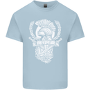 SPQR Helmet Gym Bodybuilding Training Top Kids T-Shirt Childrens Light Blue