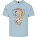 SPQR Helmet Gym Bodybuilding Training Top Kids T-Shirt Childrens Light Blue