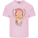 SPQR Helmet Gym Bodybuilding Training Top Kids T-Shirt Childrens Light Pink