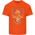 SPQR Helmet Gym Bodybuilding Training Top Kids T-Shirt Childrens Orange