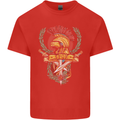SPQR Helmet Gym Bodybuilding Training Top Kids T-Shirt Childrens Red