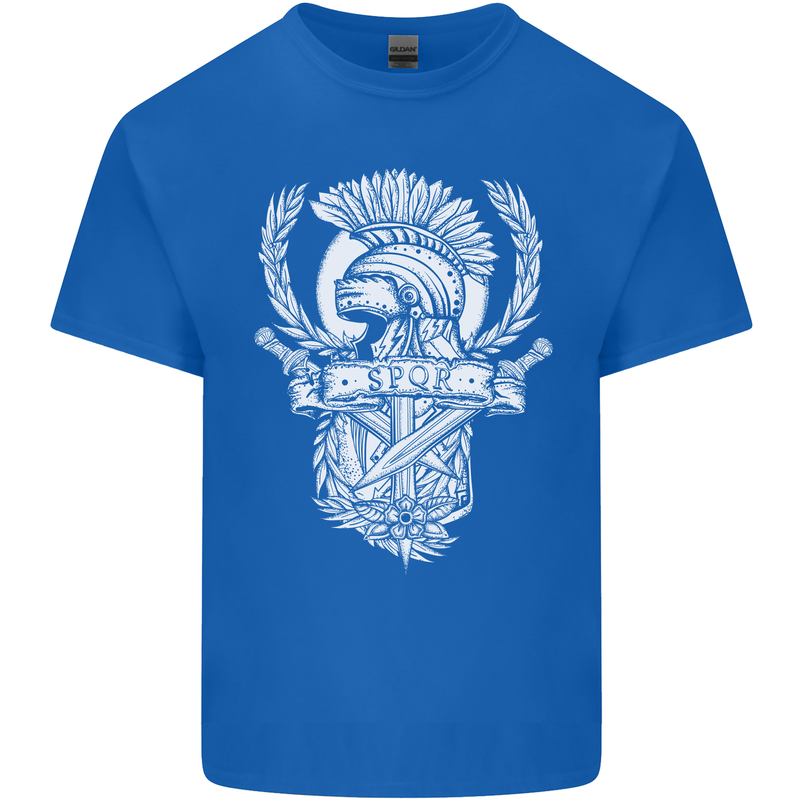 SPQR Helmet Gym Bodybuilding Training Top Kids T-Shirt Childrens Royal Blue