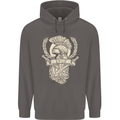 SPQR Helmet Gym Bodybuilding Training Top Mens 80% Cotton Hoodie Charcoal