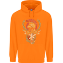 SPQR Helmet Gym Bodybuilding Training Top Mens 80% Cotton Hoodie Orange