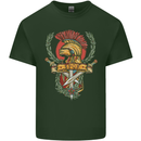 SPQR Helmet Gym Bodybuilding Training Top Mens Cotton T-Shirt Tee Top Forest Green