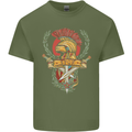 SPQR Helmet Gym Bodybuilding Training Top Mens Cotton T-Shirt Tee Top Military Green