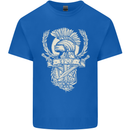 SPQR Helmet Gym Bodybuilding Training Top Mens Cotton T-Shirt Tee Top Royal Blue